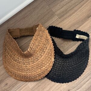 BEACHGOLD Tan and Black Woven visors